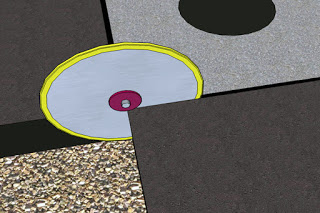 Illustration of Concrete Saw Over-cuts on each corner